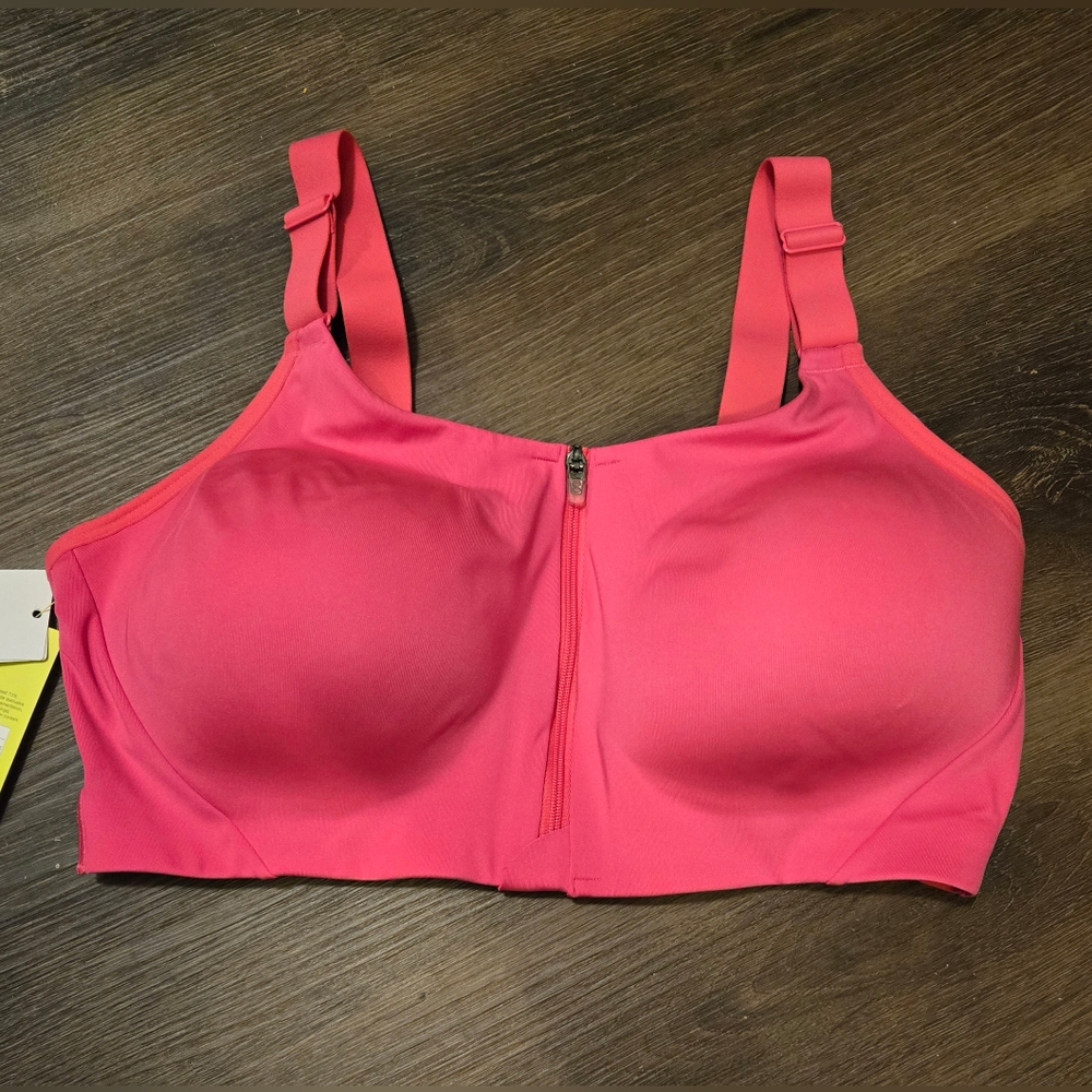 NWT Women's All In Motion High Support Zip-Front Mesh Crossback Sports Bra, 40D